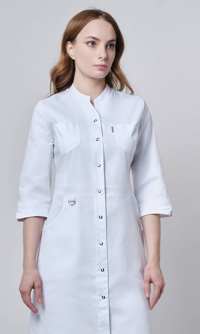 Халат медицинский, женский, Мишель, длинный рукав